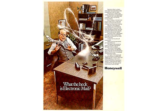 What the heck is electronic mail, 1977
