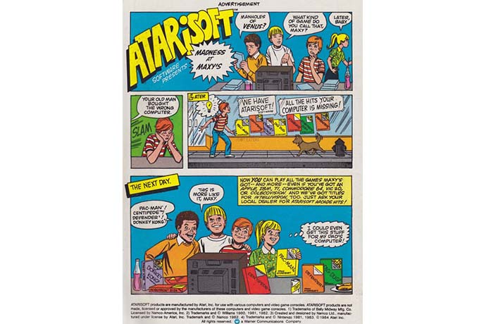 Bild des Tages: Atarisoft mit Werbung im Comic-Stil
