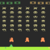 Screenshot of Space Invaders, a video game for the Atari VCS/2600 1980 Space Invaders