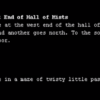 A screenshot of Adventure, an early text-adventure game by Crowther/Woods, 1972/1977. Adventure, the first text-adventure game