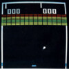 Image of gameplay from Breakout, created by Steve Wozniak and Steve Jobs, for Atari 1976 Breakout