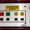 Image of the control panel for Computer Space, a coin-op video game by Syzygy/Nutting Associates 1971 Computer Space control panel