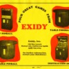 Flyer for games by Exidy, a maker of arcade video games, 1975 Exidy