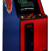 Cabinet for Cliff Hanger, an arcade laserdisc video game by Taito/Stern Electronics 1983 Cliff Hanger