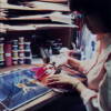 A cell being painted for Dragon’s Lair, an arcade laser disc video game by Don Bluth, 1983 Don Bluth