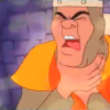 Screenshot of Dragon’s Lair, an arcade laserdisc video game by Starcom/Cinematronics 1983 Dragon’s Lair