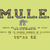 Title screen for M.U.L.E., a computer game by Ozark Softscape/EA 1983 M.U.L.E.