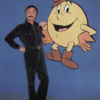 Image of Marty Ingels and Pac-Man, character from arcade video game by Namco/Midway 1982 Marty Ingels