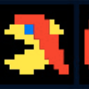 Sprites for “Pac-Woman”, a prototype arcade video game by GCC 1981 Pac-Woman