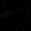 Gameplay image of Speed Freak, a vector arcade video game by Vectorbeam 1977 Speed Freak