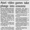 Newspaper article on the E.T. cartridge dump E.T. cartridge dump