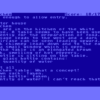 Snap of the Commodore 64 version of Zork I, a computer text adventure game by Infocom 1982 Zork I on the Commodore 64